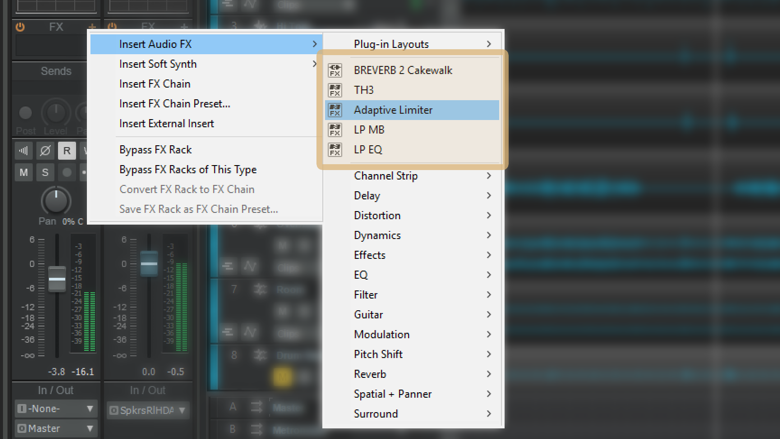 Recently Used Plug-ins