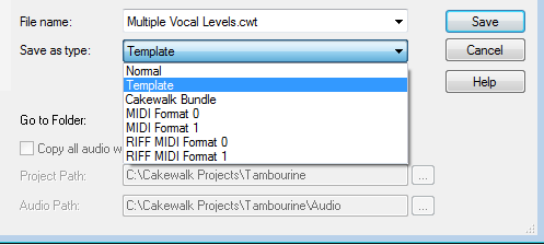Saving Mix Scenes in Templates