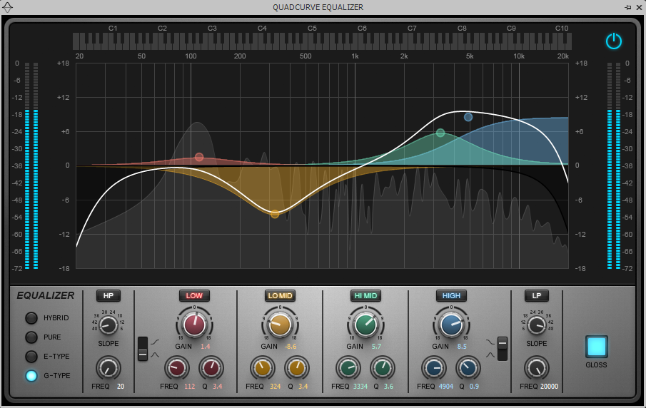 Articulated EQ setting for the J-45