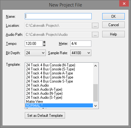 New Project File