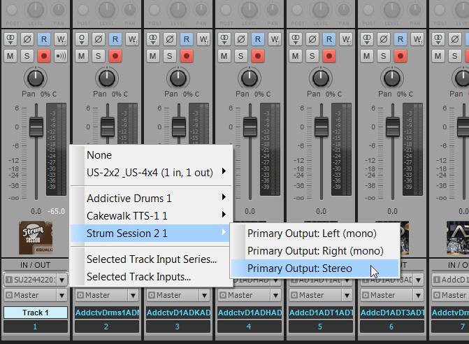 Selecting track I/O in the Console View