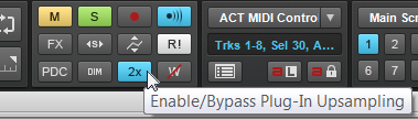 Global upsampling Control Bar toggle