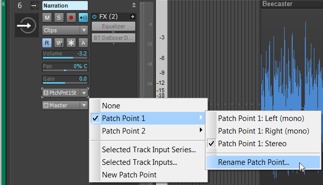 Renaming Patch Points