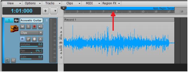 Melodyne Tempo Detection 1
