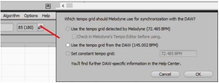Melodyne Tempo Detection 3