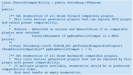 VST Persist Compatibility