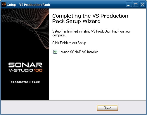 Launch SONAR VS Installer