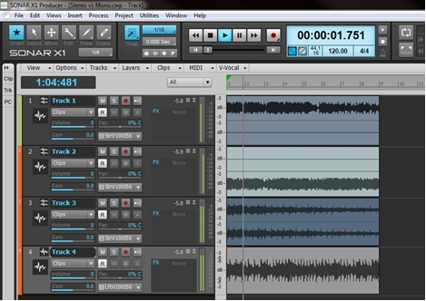 Project with all tracks