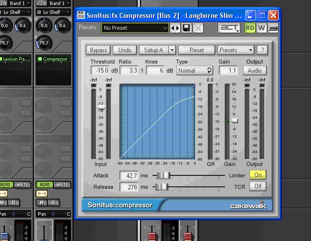 applying compression to a send effect