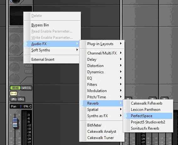 inserting effects into a bus