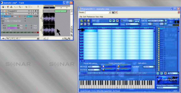 Drag a sample from SONAR into VSampler