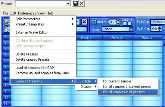 Stream large samples from disk