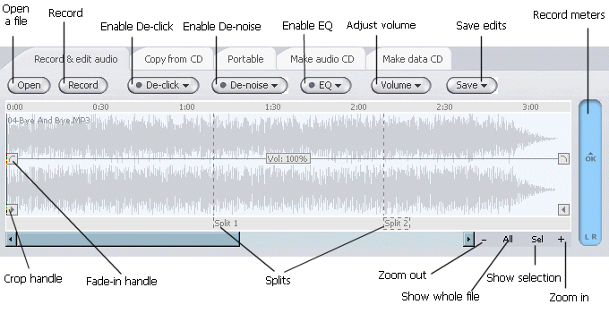 Editing the recording