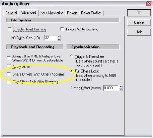 Audio Options
