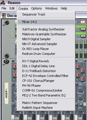Adding a mixer module to Reason