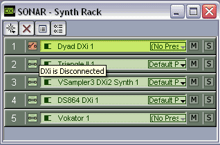 Synth Rack view