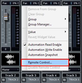 Set remote control menu